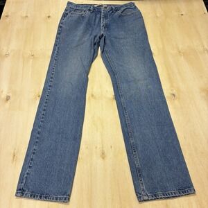 Y2K Skater Urban Up Jeans Mens 33x34 Medium Wash Blue Denim Regular Straight